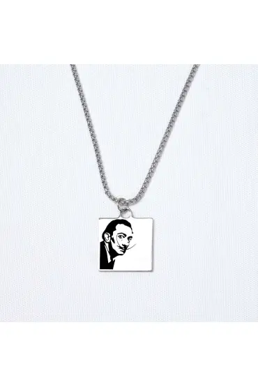 Salvador Dali Kolye, Kişiye Özel Çelik Asker Kolye - Custom Necklaces - Cosmedrome