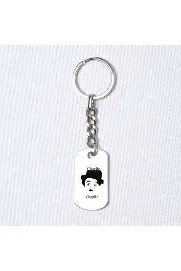 Charlie Chaplin, Asker Künyesi Anahtarlık - Design Keychains - Cosmedrome