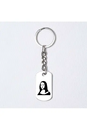 Mona Lisa, Asker Künyesi Anahtarlık - Design Keychains - Cosmedrome