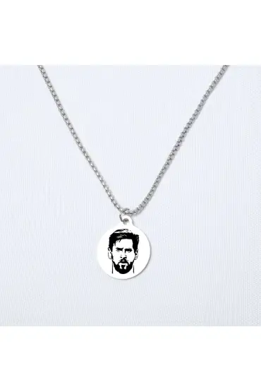 Messi 2 Yuvarlak Çelik Kolye - Custom Necklaces - Cosmedrome