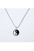 Ying Yang Yuvarlak Çelik Kolye - Custom Necklaces - Cosmedrome