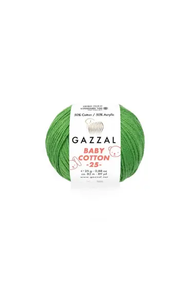 Gazzal Baby Cotton 25 El Örgü İpi Sarmaşık 3449