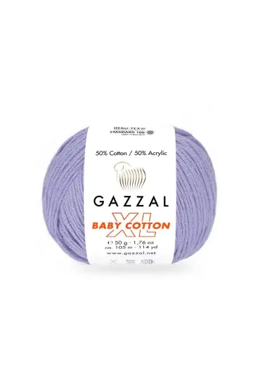 Gazzal Baby Cotton XL El Örgü İpi Leylak 3420