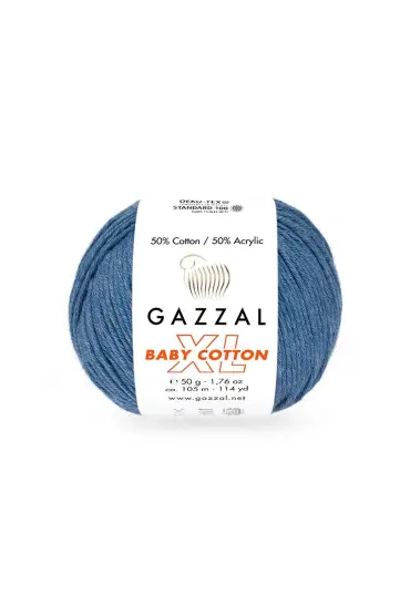 Gazzal Baby Cotton XL El Örgü İpi Kot Mavi 3431