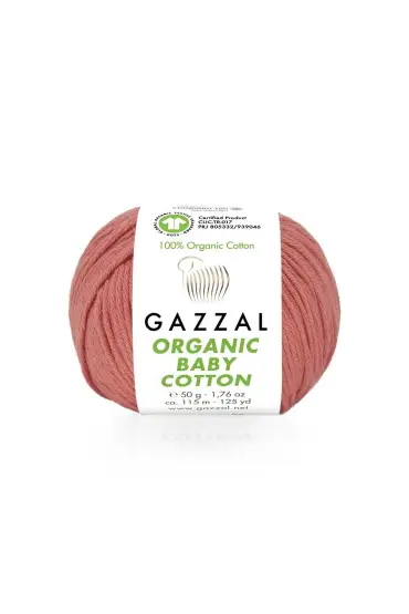 Gazzal Organic Baby Cotton El Örgü İpi Mercan 419