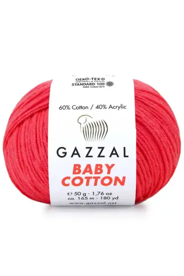 Gazzal Baby Cotton El Örgü İpi Nar Çiçeği 3458