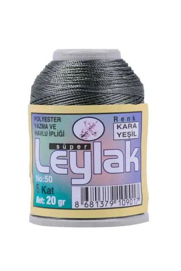 Leylak Oya ve Dantel İpi 20 gr Kara Yeşil