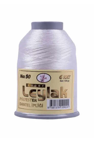 Leylak Dantel ve Oya İpi 50 No 100 Gr Şeker Beyaz