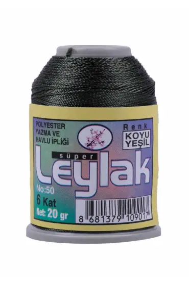 Leylak Oya ve Dantel İpi 20 gr Koyu Yeşil