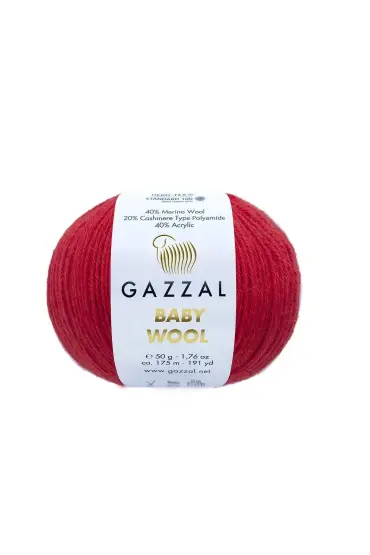 Gazzal Baby Wool El Örgü İpi | Alev Kırmızı 811