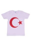 Bayrak Baskılı Tshirt | Beyaz