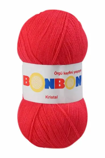 Bonbon Kristal El Örgü İpi  | Koyu Pembe 98299