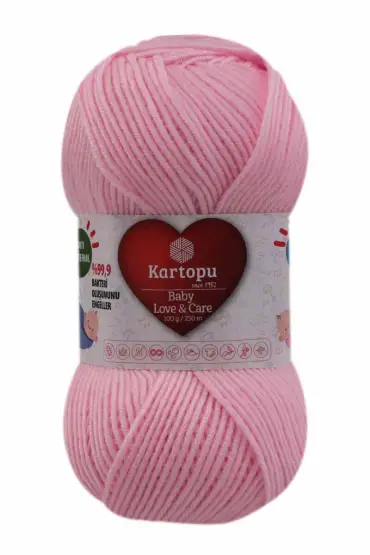 Kartopu Baby Love & Care  El Örgü İpi  | Bebe Pembe K782