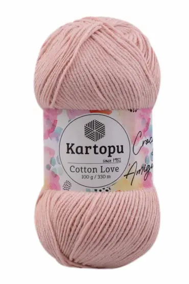 Kartopu Cotton Love El Örgü İpi  | Pudra Pembe K234