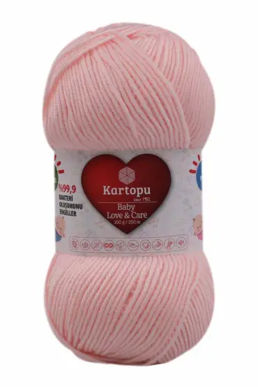 Kartopu Cotton Love El Örgü İpi  | Açık Pembe K699