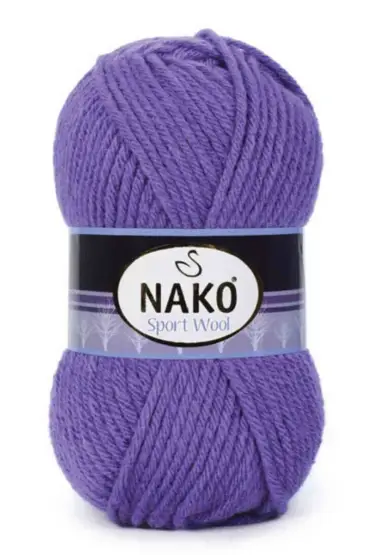 Nako Sport Wool El Örgü İpi  Mor 10287