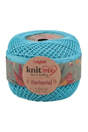 Knit me Karnaval El Örgü İpi Turkuaz 01733 50 gr.