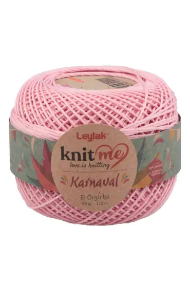 Knit me Karnaval El Örgü İpi Açık Pembe 00026 50 gr.