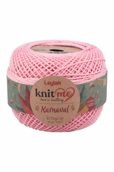 Knit me Karnaval El Örgü İpi Bebe Pembe 00544 50 gr.