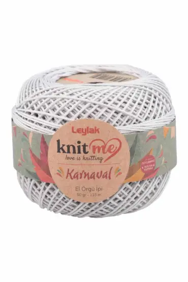 Knit me Karnaval El Örgü İpi Açık Gri 02251 50 gr.