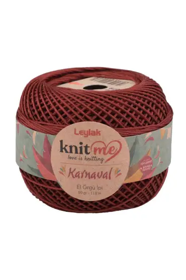 Knit me Karnaval El Örgü İpi Kahverengi 00079 50 gr.