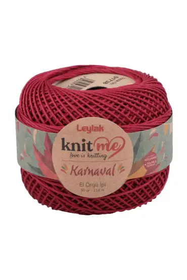 Knit me Karnaval El Örgü İpi Açık Bordo 01738 50 gr.