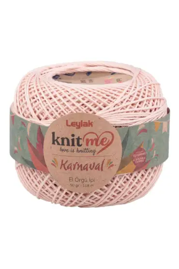 Knit me Karnaval El Örgü İpi Açık Pudra 03400 50 gr.