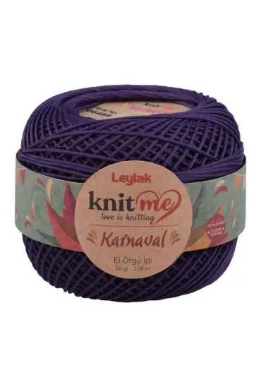 Knit me Karnaval El Örgü İpi Patlican Moru 06488 50 gr.