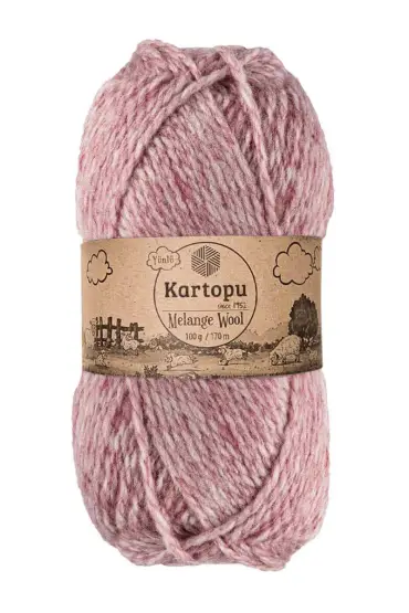 Kartopu Melange Wool El Örgü İpi Gül Kurusu K9005