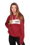 Kapşonlu Kadın Sweatshirt 0146 | Kırmızı