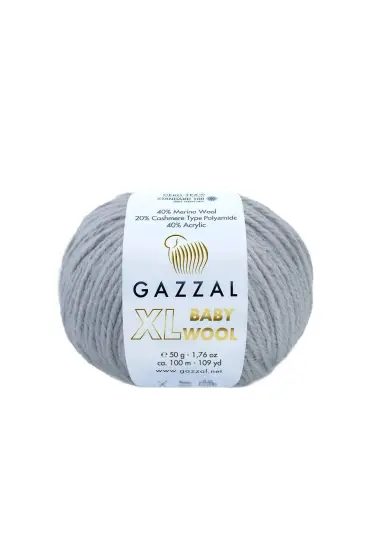 Gazzal Baby Wool XL El Örgü İpi | Gri 817