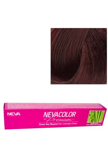 Nevacolor Tüp Boya  4.4 Orta Kestane x 4 Adet + Sıvı Oksidan 4 Adet 