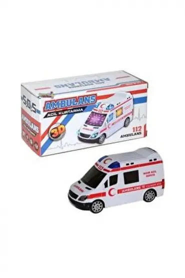 Sesli 3d Işıklı Ambulans Arabası Oyuncak KRD-89-1189