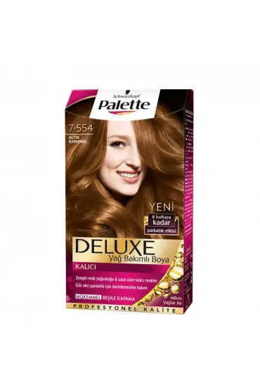 Palette Deluxe Saç Boyası 7.554 Altın Karamel  x  3 Adet