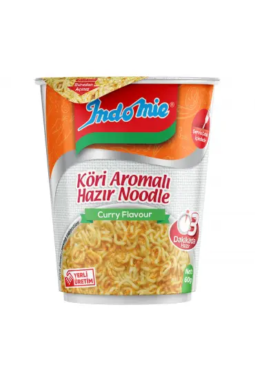 İndomie Bardak Noodle Köri 60gr x 24 Adet