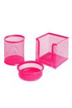 Bigpoint Metal Perfore 3'lü Set Pembe