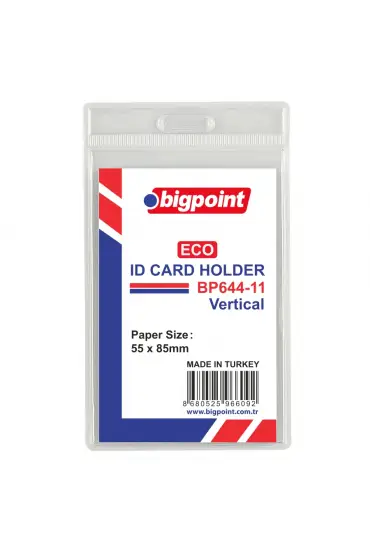 Bigpoint Eco Kart Poşeti Dikey 55x85mm 100'lü Poşet