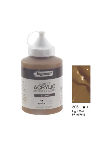 Bigpoint Akrilik Boya 500 ml Light Red 306