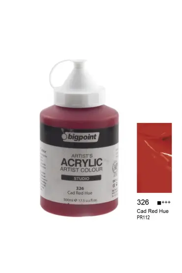 Bigpoint Akrilik Boya 500 ml Cad Red Hue 326